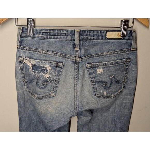 AG Adriano Goldschmied Jeans Women 26 R Premiere Skinny Straight Blue Raw Hem - Picture 5 of 5